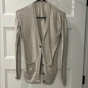 Target Cream Cardigan Sweater Long Relaxed Fit